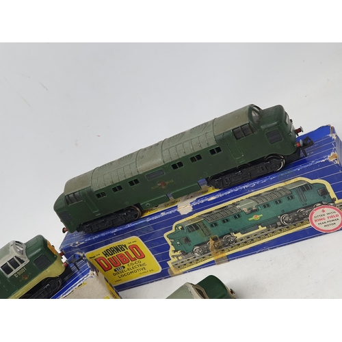 733 - Hornby Dublo 3232 Co-Co diesel Locomotive, boxed; and 3234 'St Paddy', boxed with spare shell