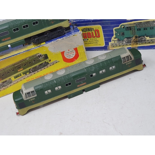 733 - Hornby Dublo 3232 Co-Co diesel Locomotive, boxed; and 3234 'St Paddy', boxed with spare shell