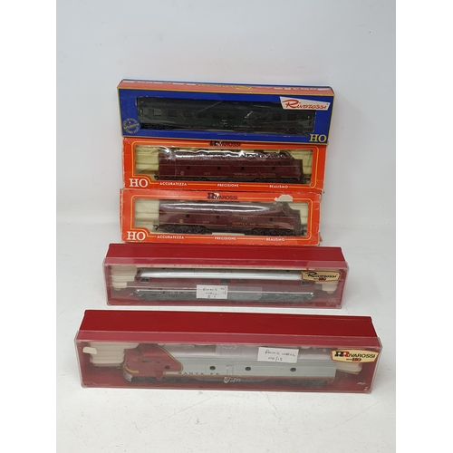 746 - Boxed Rivarossi 1801 HO scale Sante Fe Locomotive, boxed Norfolk and Western Locomotive and Dummy Un... 