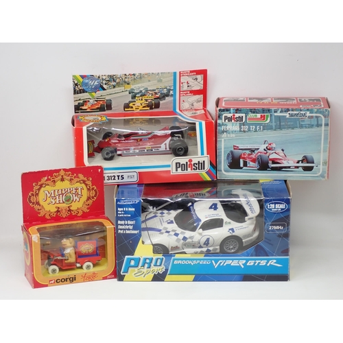 82 - A boxed Polistil Ferrari 312 T2 F.1, a  boxed Polistil Ferrari 312 T5, a boxed Corgi 2031 Muppet Sho... 