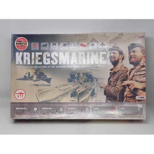 83 - An Airfix 1:400 scale Kriegsmarine collection of WWII Vessels