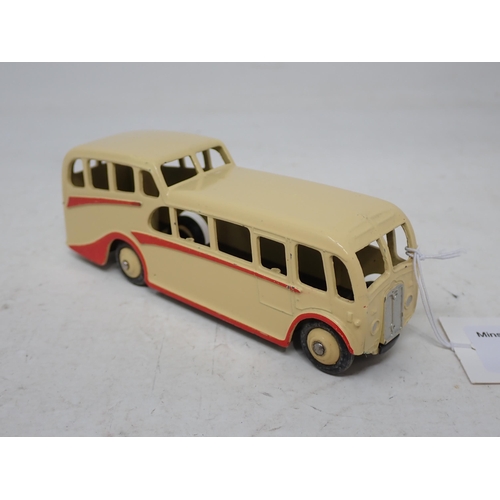 16 - Dinky Toys No.280 Observation Coach, cream with red flash and cream hubs. Mint condition, ideal for ... 