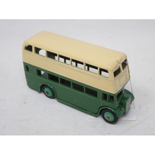 18 - Dinky Toys No.29c Double Deck Bus, green and cream with AEC/Regent grille with 29c to base with chas... 