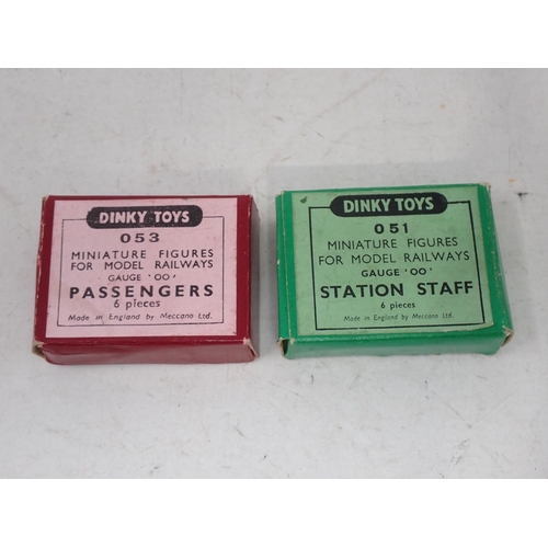 20 - Dinky Toys for Hornby Dublo 051 Station Staff and 053 Passengers, mint, boxes in Ex plus condition