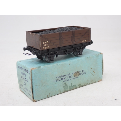 36 - Hornby Dublo pre-war LMS Coal Wagon and LMS Meat Van, boxed, Ex plus-near mint condition, no fatigue... 