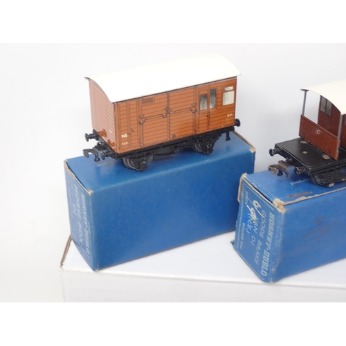 55 - Six boxed Hornby Dublo NE Wagons, boxed, Nr mint to mint condition. Comprising Fish Van, Horse Box, ... 