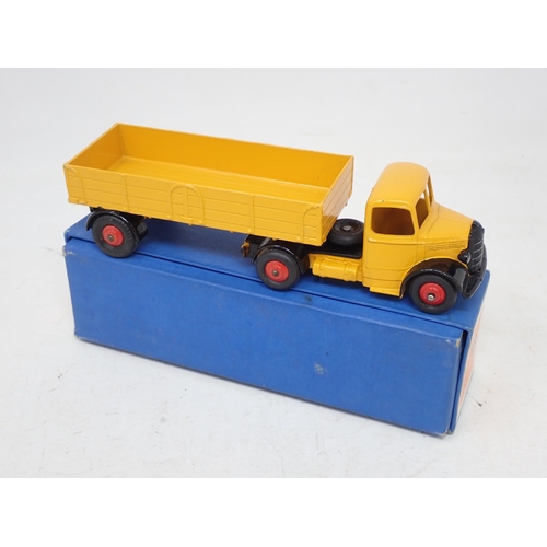 182 - Dinky Toys 521 Bedford Articulated Lorry in yellow and black, boxed