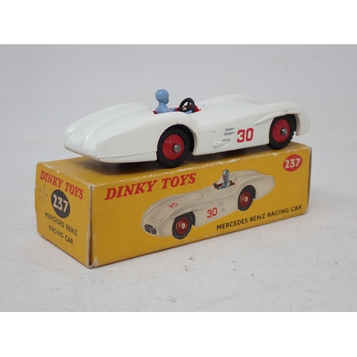 189 - Dinky Toys 237 Mercedes Benz Racing Car with red and blue driver, boxed