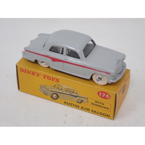 260 - Dinky Toys 176 Austin A105 Saloon in grey with red flash, boxed