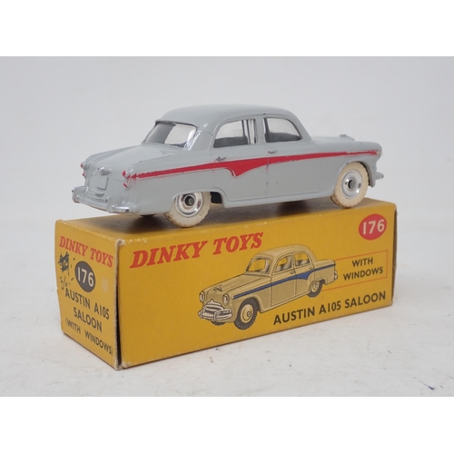 260 - Dinky Toys 176 Austin A105 Saloon in grey with red flash, boxed