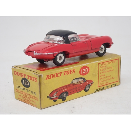 261 - Dinky Toys 120 red Jaguar 'E' type, boxed