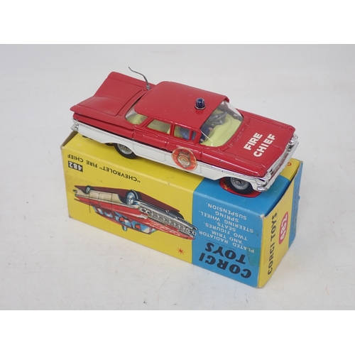 267 - Corgi Toys 482 Chevrolet Fire Chief Car, boxed