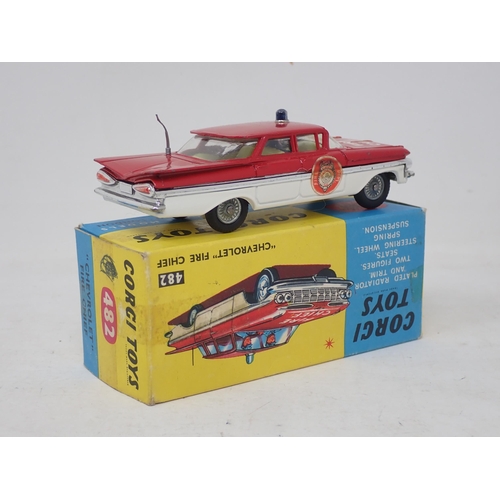 267 - Corgi Toys 482 Chevrolet Fire Chief Car, boxed