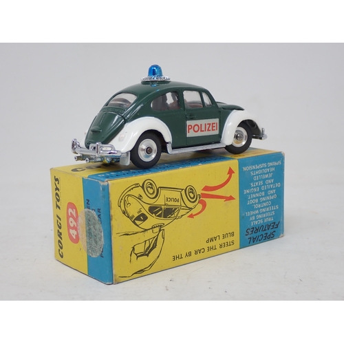 268 - Corgi Toys 492 Volkswagen Police Car, boxed