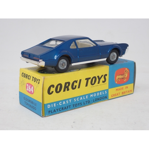 269 - Corgi Toys 264 metallic blue Oldsmobile Tornado, boxed