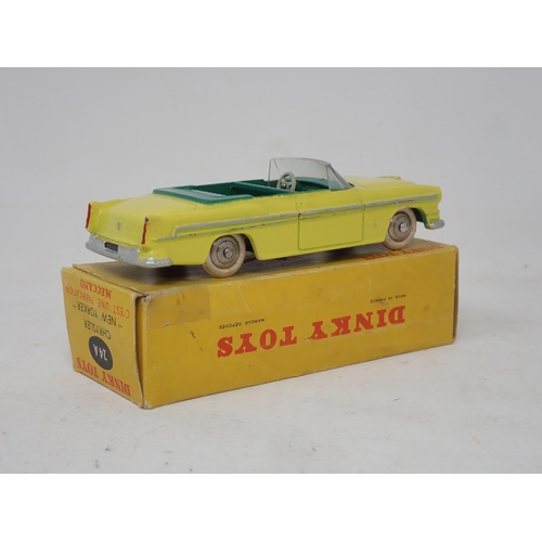 283 - French Dinky Toys 24A yellow Chrysler 'New Yorker' 1955, boxed