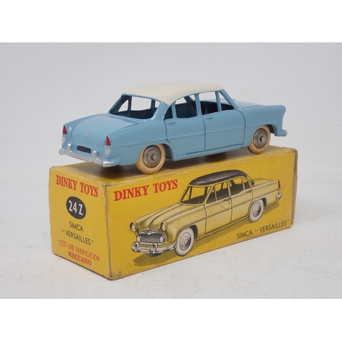 284 - French Dinky Toys 24Z blue Simca Versailles, boxed