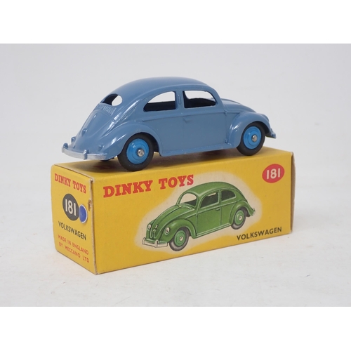 290 - Dinky Toys 181 Volkswagen in RAF blue, boxed