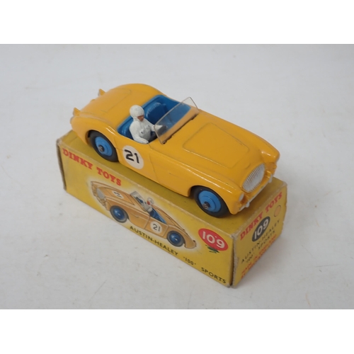 291 - Dinky Toys 109 yellow Austin-Healey 100 Sports, boxed