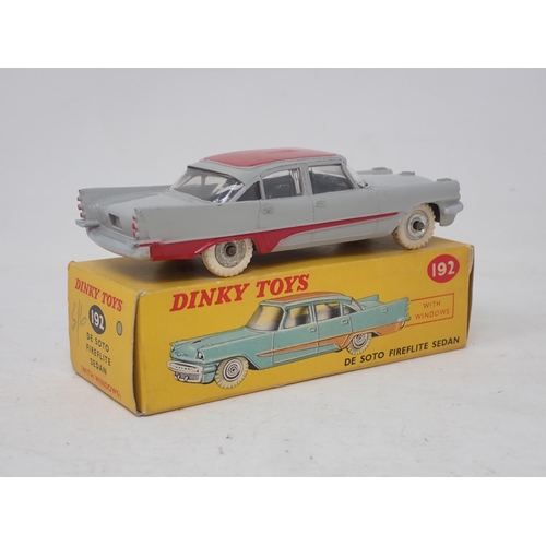 292 - Dinky Toys 192 grey De Soto Firelite Sedan