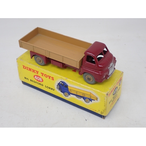 293 - Dinky Toys 408 maroon and tan Big Bedford Lorry, boxed