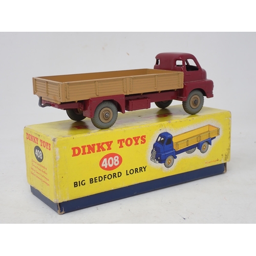 293 - Dinky Toys 408 maroon and tan Big Bedford Lorry, boxed