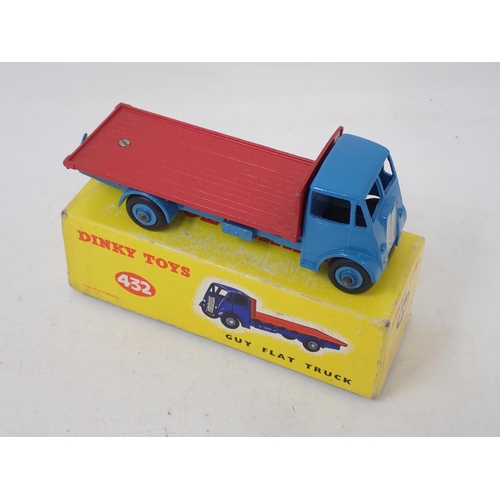 294 - Dinky Toys 432 red and pale blue Guy Flat Truck, boxed