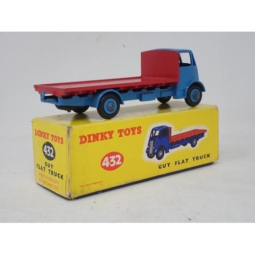 294 - Dinky Toys 432 red and pale blue Guy Flat Truck, boxed