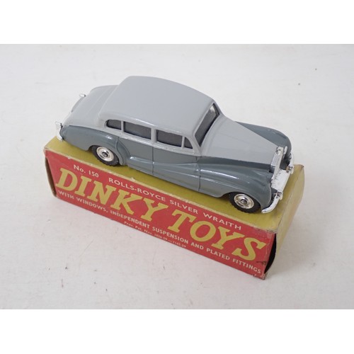 314 - Dinky Toys 150 two tone grey Rolls-Royce Silver Wraith, boxed