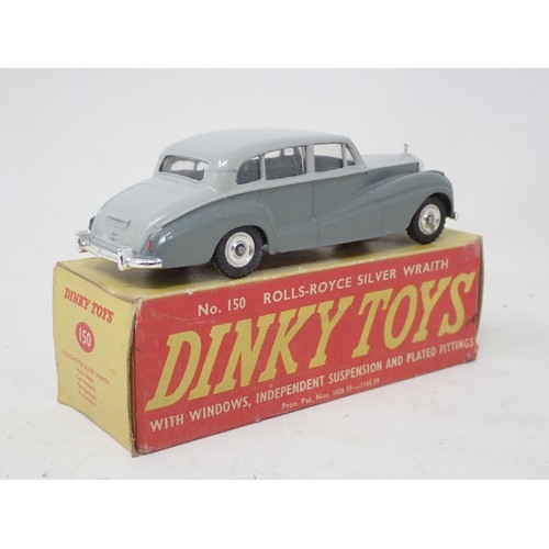 314 - Dinky Toys 150 two tone grey Rolls-Royce Silver Wraith, boxed