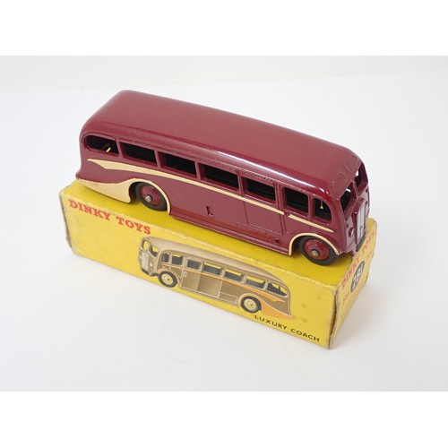 316 - Dinky Toys 281 maroon Luxury Coach, boxed