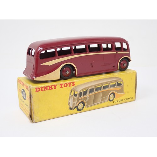 316 - Dinky Toys 281 maroon Luxury Coach, boxed