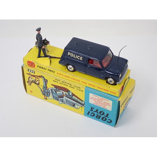 324 - Corgi Toys 448 B.M.C. Mini Police Van with tracker dog, boxed