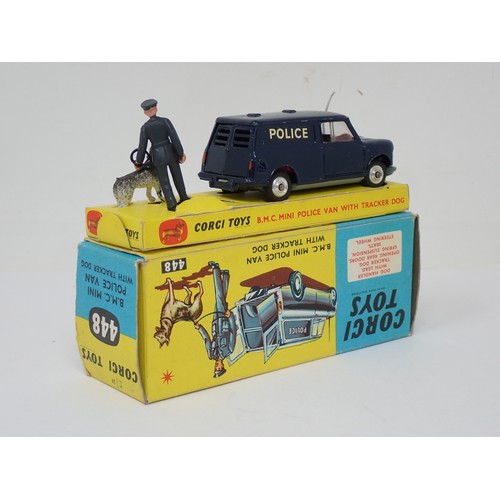 324 - Corgi Toys 448 B.M.C. Mini Police Van with tracker dog, boxed