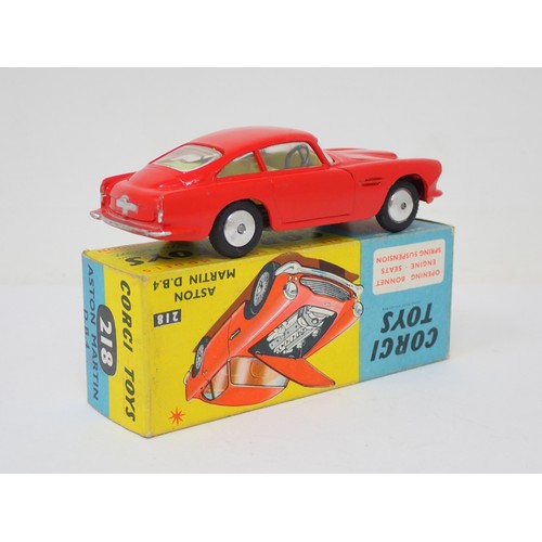 337 - Corgi Toys 218 red Aston Martin DB4, boxed