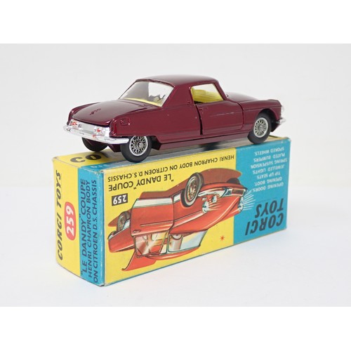 340 - Corgi Toys 259 metallic maroon 'Le Dandy' Coupe, boxed