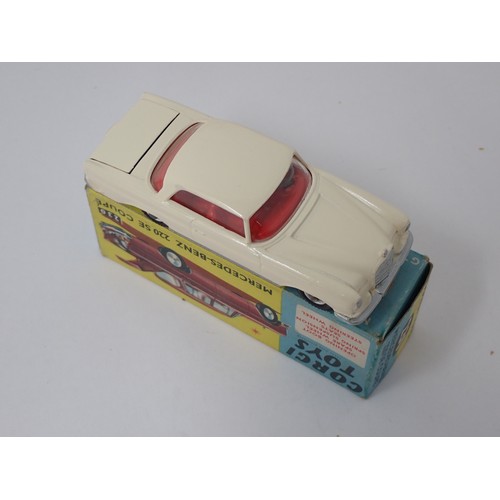 343 - Corgi Toys 230 cream Mercedes-Benz 220SE Coupe, boxed