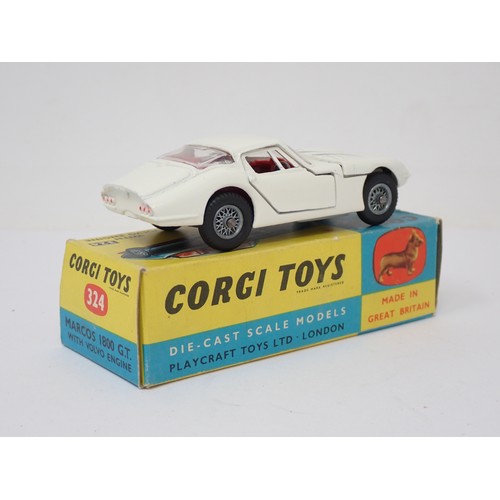 345 - Corgi Toys 325 white Marcos 1800 GT, boxed