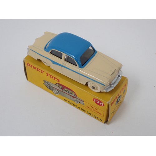 351 - Dinky Toys 176 Austin A105 Saloon in cream with blue roof, boxed