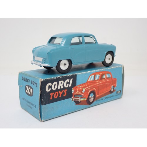 362 - Corgi Toys 201 blue Austin Cambridge Saloon, boxed