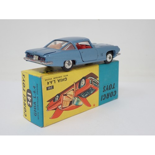 366 - Corgi Toys 241 blue Ghia L.6.4, boxed