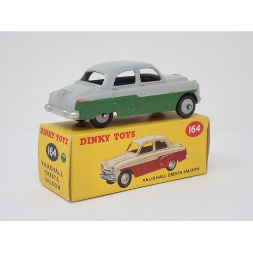 380 - Dinky Toys 164 green and grey Vauxhall Cresta Saloon, boxed (marking to box base)