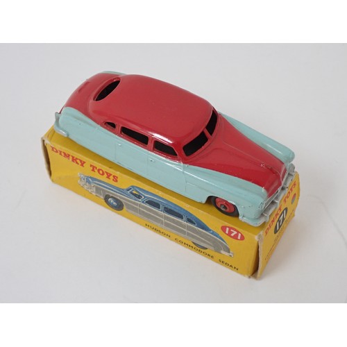 381 - Dinky Toys 171 Hudson Commodore Sedan in turquoise and red, boxed