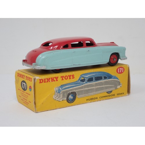 381 - Dinky Toys 171 Hudson Commodore Sedan in turquoise and red, boxed