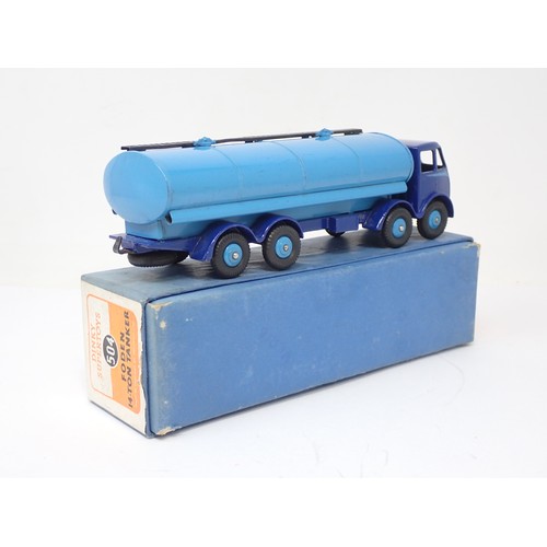 405 - Dinky Supertoys 504 two tone blue Foden 14-ton Tanker, boxed