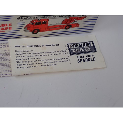 407 - Dinky Toys 956 Turntable Fire Escape, supplied by Premium Tea, leaflet enclosed, superb box and pack... 