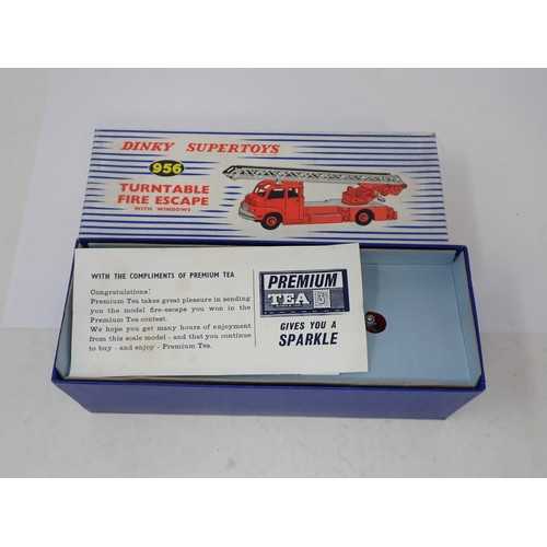 407 - Dinky Toys 956 Turntable Fire Escape, supplied by Premium Tea, leaflet enclosed, superb box and pack... 