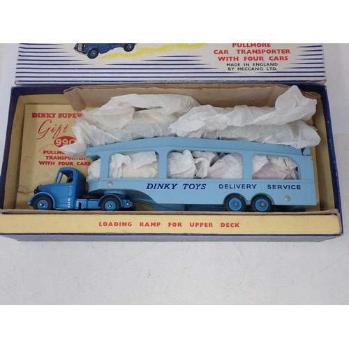 410 - Dinky Supertoys 990 Gift Set Pullmore Car Transporter with Austin Somerset, Ford Zephyr, Hillman Min... 