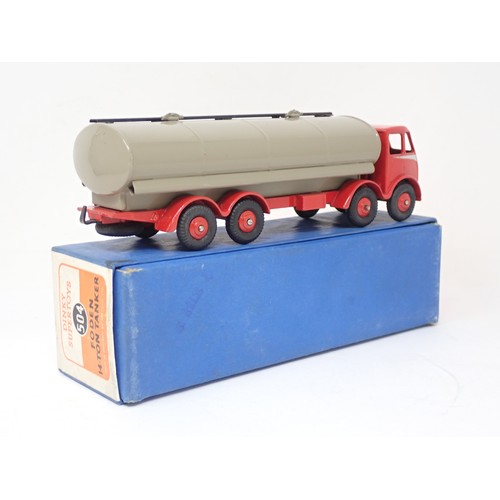 411 - Dinky Supertoys 504 grey and red Foden Tanker, boxed