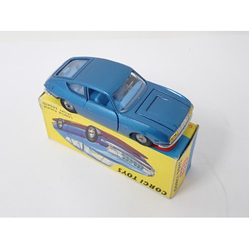 417 - Corgi Toys 332 blue Lancia Fulvia Sport, boxed